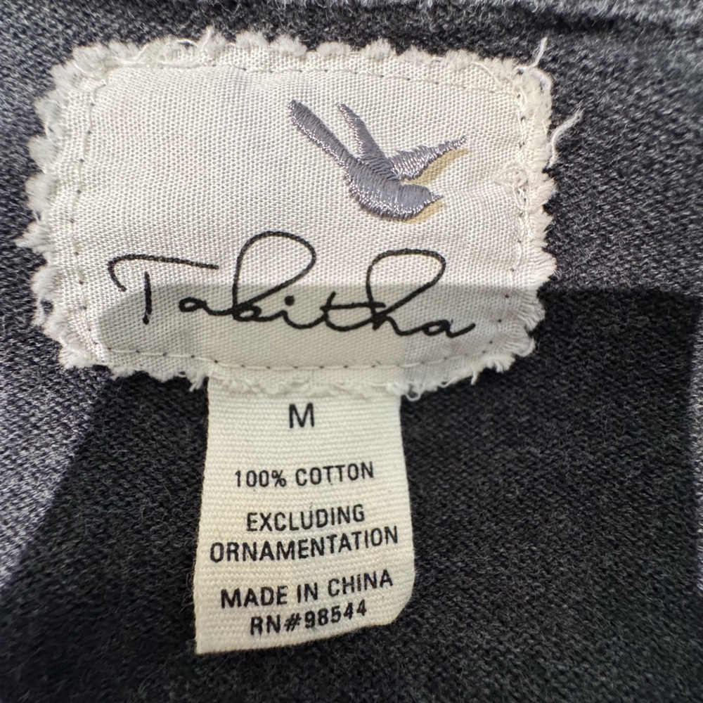 Tabitha Gray Cardigan with Floral Embroidery Size Medium - Picture 7 of 9
